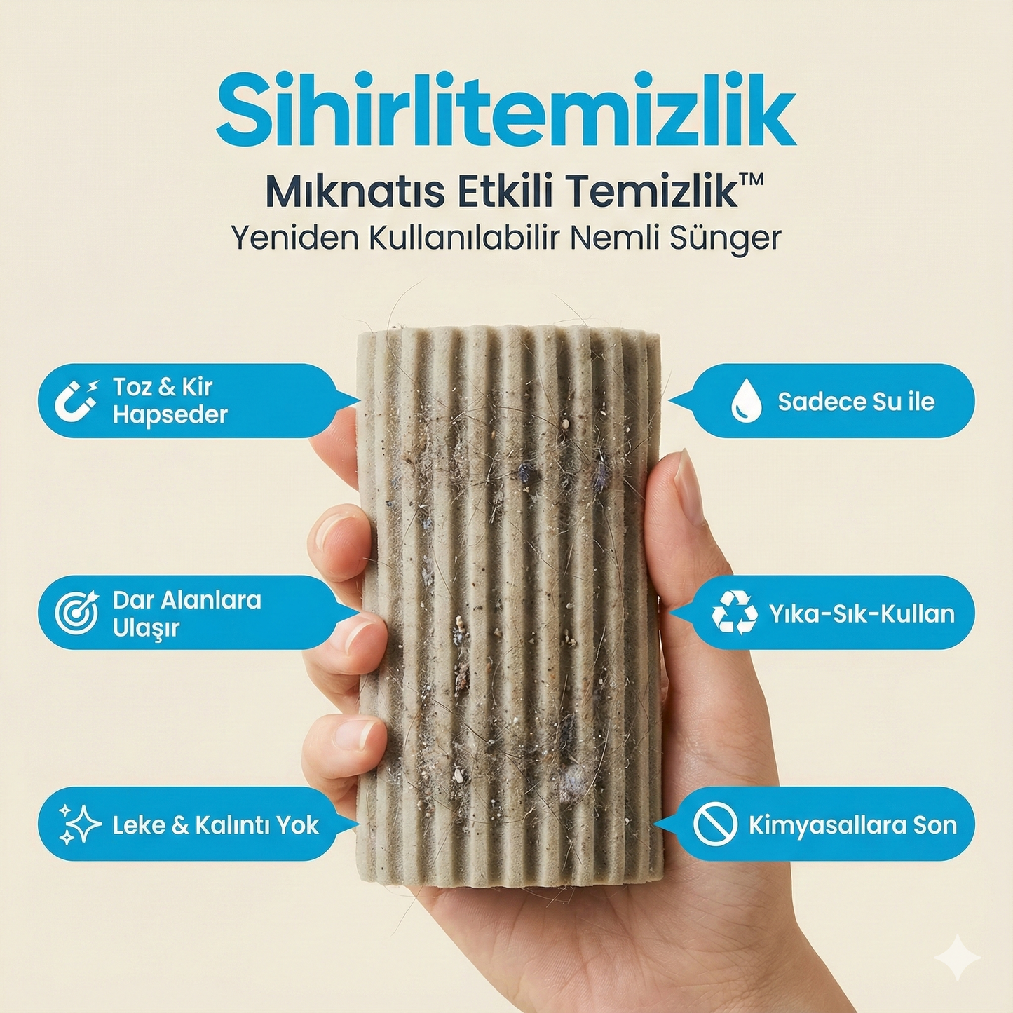 Sihirli Mıknatıs Sünger